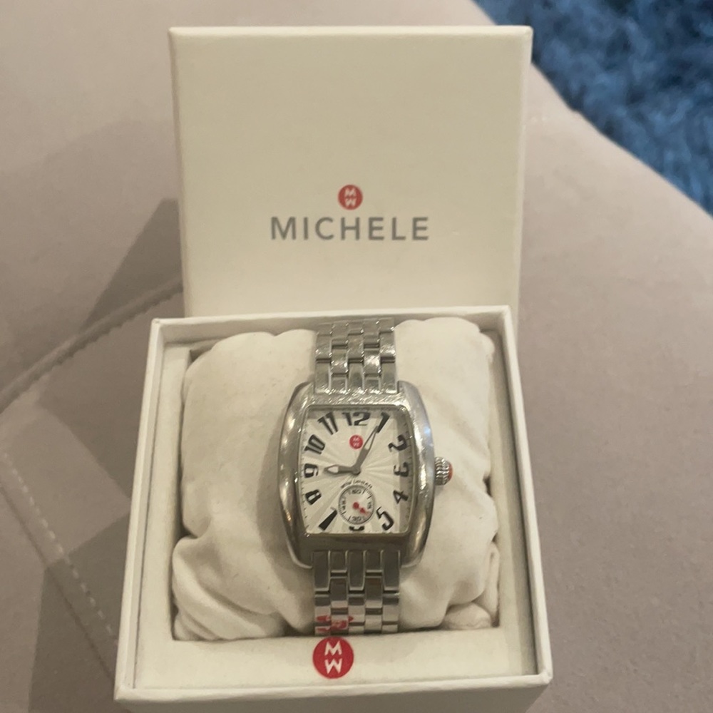 Michele Silver Stainless Steel Women's Watch - Picture 1 of 14